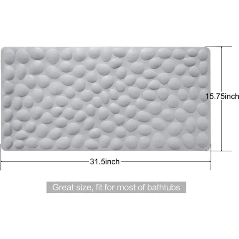 Non-Slip Bathtub Mat OTHWAY Soft Rubber Bathroom Bathmat with Strong Suction
